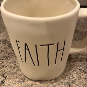 Rae Dunn White 'Faith' Mug